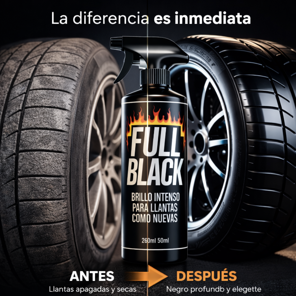 🔥 FULL BLACK™ | Llantas negras como nuevas en minutos