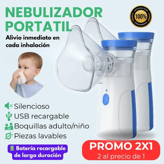 Alivio rápido y profesional para todos 💙 | Nebulizador Portátil® | PROMO 2x1