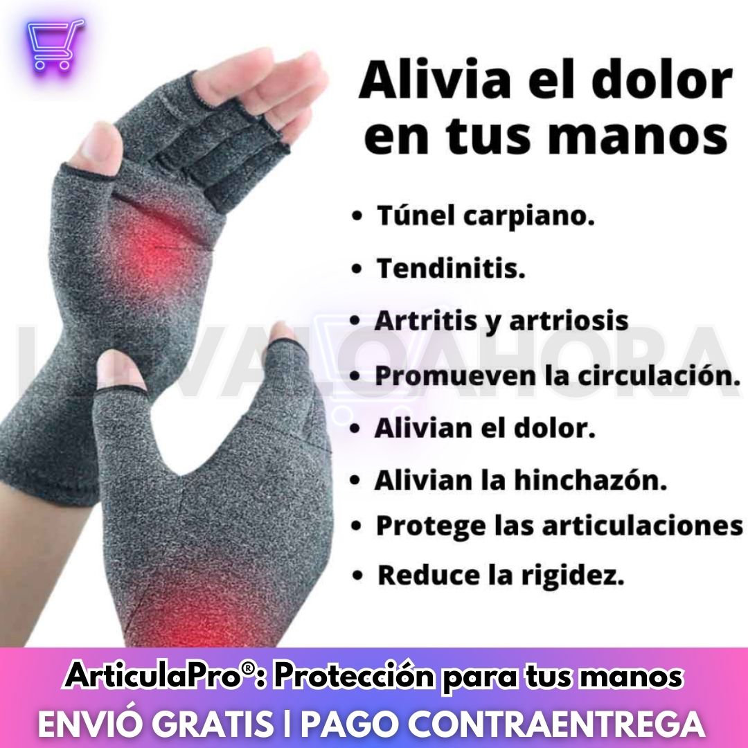 Alivio comprobado para artritis y túnel carpiano | Guantes de compresión ArticulaPro®