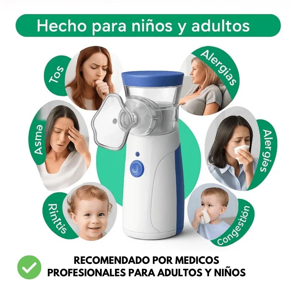 Alivio rápido y profesional para todos 💙 | Nebulizador Portátil® | PROMO 2x1