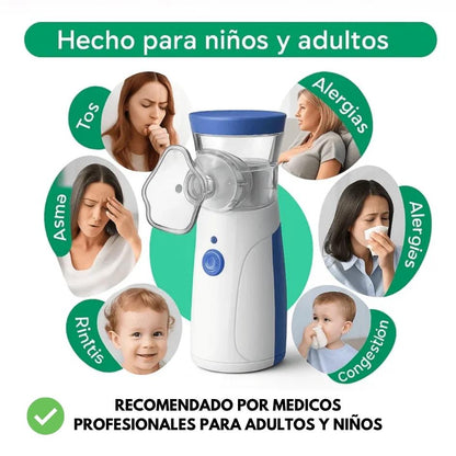 Alivio rápido y profesional para todos 💙 | Nebulizador Portátil® | PROMO 2x1