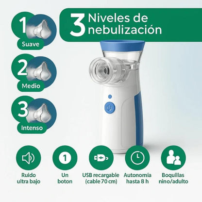 Alivio rápido y profesional para todos 💙 | Nebulizador Portátil® | PROMO 2x1