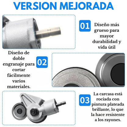 Transforma tu Taladro en un Cortador Profesional de Metal con el Adaptador MetalCut® – 🎁 Incluye Guia de corte gratis