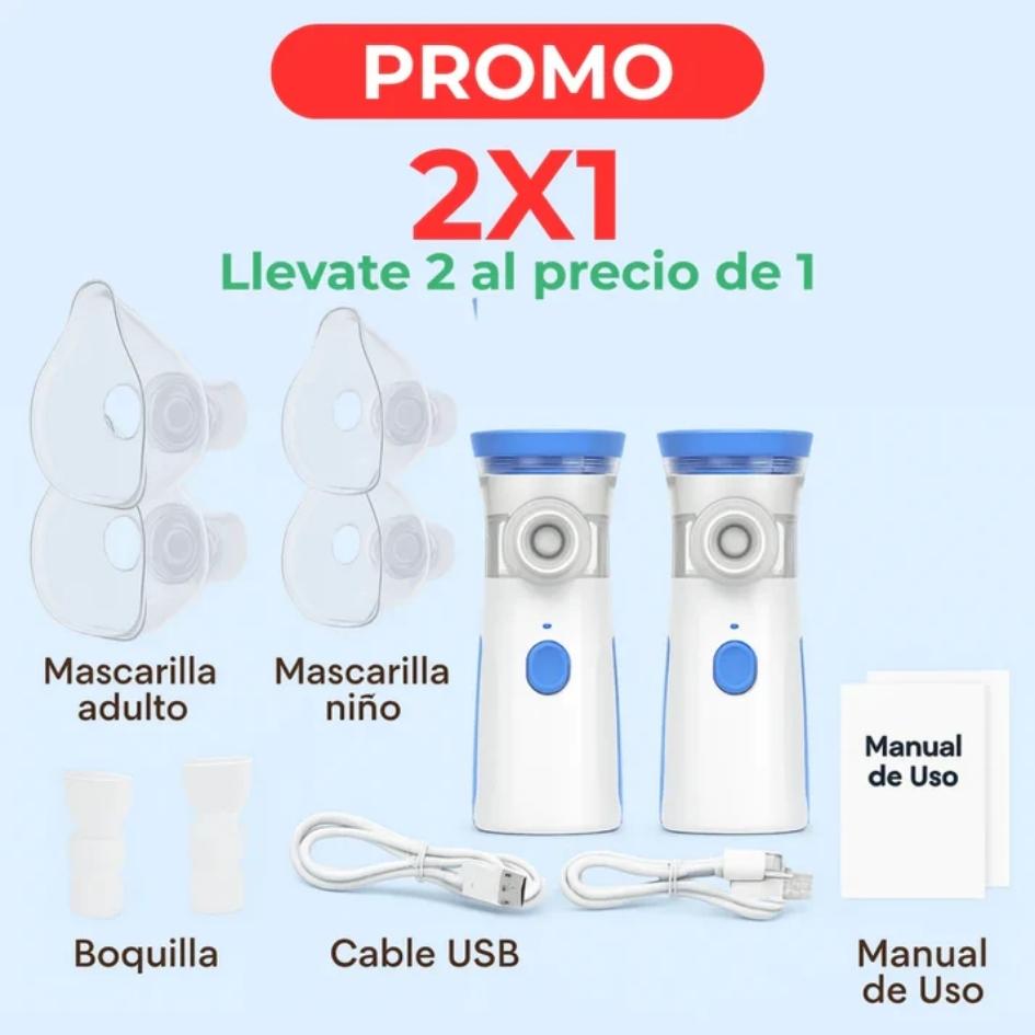 Alivio rápido y profesional para todos 💙 | Nebulizador Portátil® | PROMO 2x1