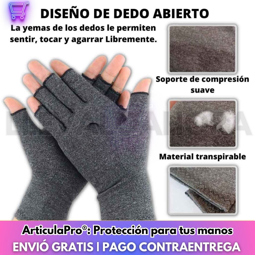 Alivio comprobado para artritis y túnel carpiano | Guantes de compresión ArticulaPro®