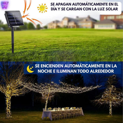 Ahorra luz y decora tu hogar ✨ | Luces DecoLuz Solar® 40 mts | 🎁 Paga 1 y llévate 2 → ¡Solo por tiempo limitado!