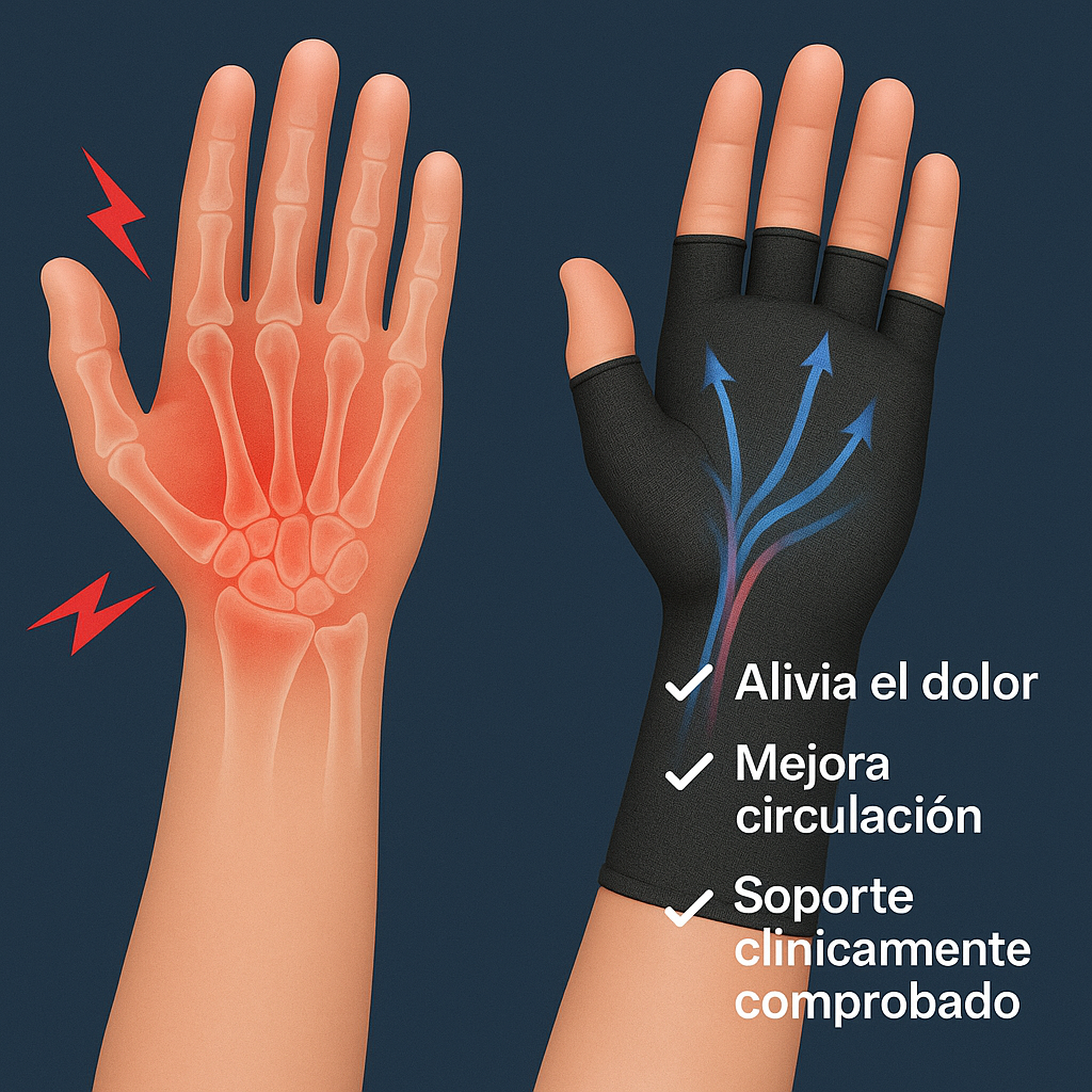 Alivio comprobado para artritis y túnel carpiano | Guantes de compresión ArticulaPro®