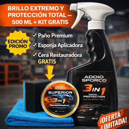 ⭐ Brillo Extremo y Protección Total – Addio Premium Wax® 500 ml + Kit GRATIS
