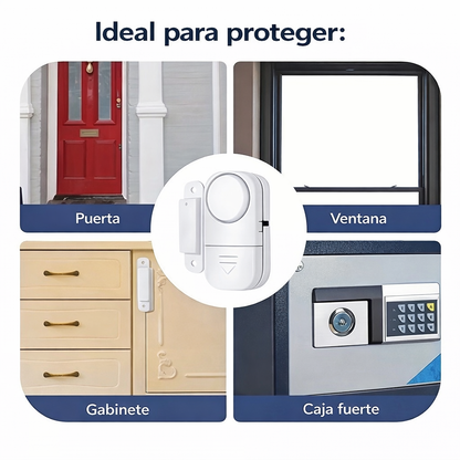 Evita robos hoy con el Kit Seguridad 5 Puntos™ (Incluye 5 alarmas PREMIUM)