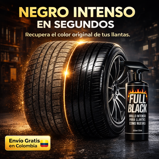 🔥 FULL BLACK™ | Llantas negras como nuevas en minutos