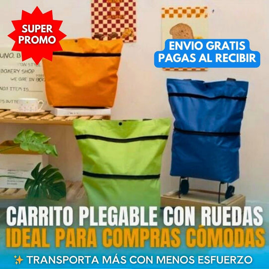 ✨ Transporta más con menos esfuerzo | Carrito Plegable MercaFlash®